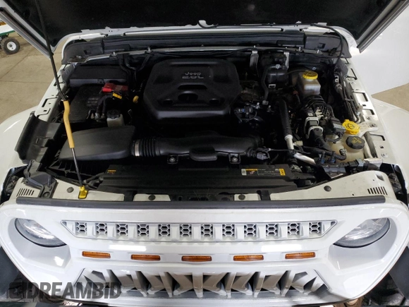 2021 Jeep Wrangler Unlimited Sahara High Altitude with VIN 1C4HJXEN4MW866249, listed as a Copart auction lot 86836674 with 15,858 mi miles and Salvage title. Bid and sale history available at DreamBid. Image 12.