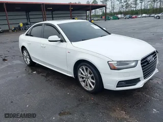 2016 Audi A4 Premium with VIN WAUBFAFL4GN010684, listed as a IAAI auction lot 41749037 with 88,758 mi miles. Bid and sale history available at carsss.com. Image 1.