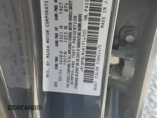 2024 Mazda 3 S Carbon Edition with VIN JM1BPBLM4R1714705, listed as a Copart auction lot 60755095 with 1,879 mi miles and Salvage title. Bid and sale history available at DreamBid. Image 12.