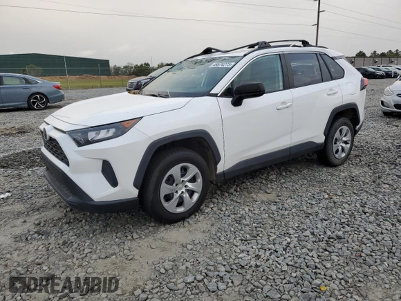 2020 Toyota RAV4 LE with VIN 2T3H1RFV7LC077957, listed as a Copart auction lot 49574275 with 56,650 mi miles and Salvage Title. Bid and sale history available at carsss.com. Image 1.