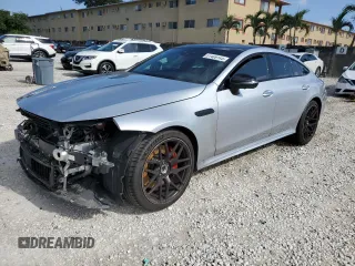 2022 Mercedes-Benz AMG GT with VIN W1K7X5KB5NA049451, listed as a Copart auction lot 51409145 with 26,506 mi miles and Salvage Title. Bid and sale history available at carsss.com. Image 1.