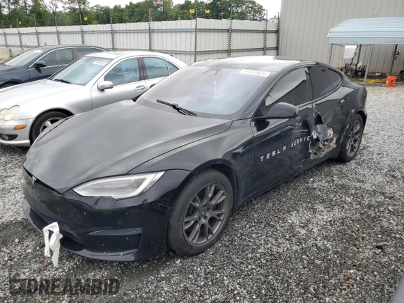 2021 Tesla Model S Long Range с VIN 5YJSA1E52MF428191, выставлен на аукционе Copart как лот 57472425 с пробегом Не указан миль и Списание • Salvage title. История ставок и продаж доступна на DreamBid. Изображение 1.