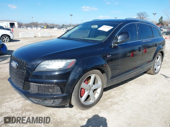 2013 Audi Q7 3.0T S line Prestige with VIN WA1DGAFE3DD007684, listed as a IAAI auction lot 41874449 with 159,713 mi miles. Bid and sale history available at carsss.com. Image 17.