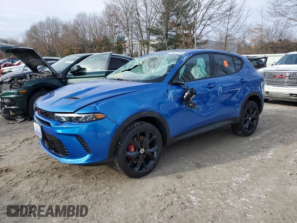 2024 Dodge Hornet GT z VIN ZACNDFAN3R3A36769, wystawiony jako Copart lot #88451055 z przebiegiem Nie podano mil oraz Szkoda całkowita • Salvage title. Historia ofert i sprzedaży dostępna na DreamBid. Obrazek 1.