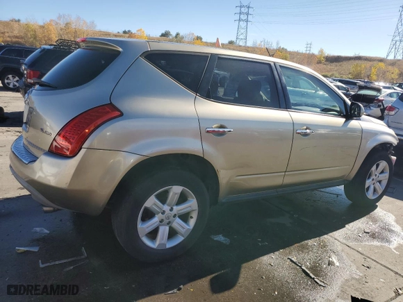 2006 Nissan Murano SE with VIN JN8AZ08W36W523171, listed as a Copart auction lot 78534054 with 152,054 mi miles and Salvage Title. Bid and sale history available at carsss.com. Image 3.