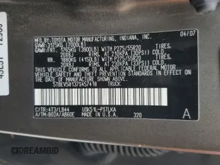 2007 Toyota Tundra Limited z VIN 5TBEV58137S457418, wystawiony jako Copart lot #77690584 z przebiegiem 233 237 mil mil oraz Szkoda całkowita • Salvage title. Historia ofert i sprzedaży dostępna na DreamBid. Obrazek 12.