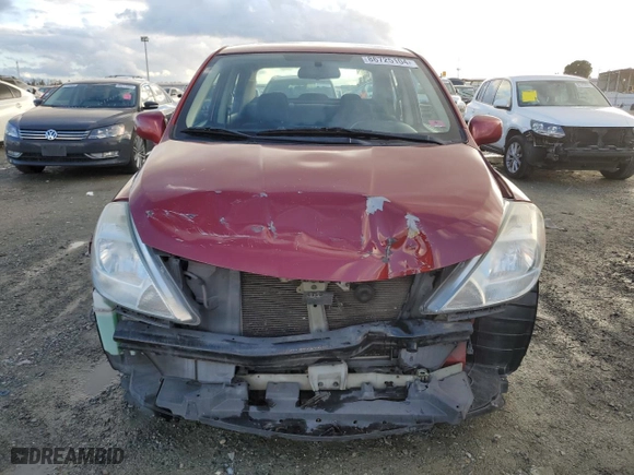 2010 Nissan Versa 1.8 S with VIN 3N1BC1AP7AL422548, listed as a Copart auction lot 86725104 with 165,947 mi miles and Salvage Title. Bid and sale history available at carsss.com. Image 5.