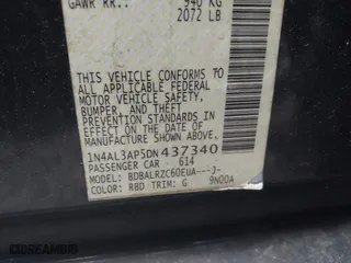 2013 Nissan Altima 2.5 SL with VIN 1N4AL3AP5DN437340, listed as a IAAI auction lot 41929431 with 196,520 mi miles. Bid and sale history available at carsss.com. Image 9.