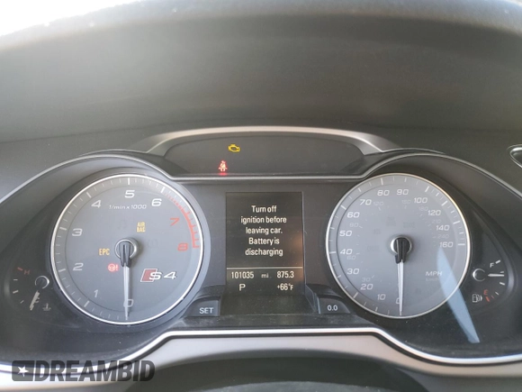 2015 Audi S4 Premium Plus with VIN WAUBGAFL8FA004955, listed as a Copart auction lot 42981035 with 101,035 mi miles and Salvage Title. Bid and sale history available at carsss.com. Image 9.