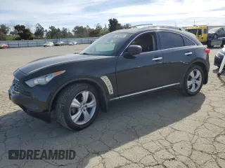 2011 Infiniti FX35 with VIN JN8AS1MW9BM732114, listed as a Copart auction lot 49824945 with 78,243 mi miles and Salvage Title. Bid and sale history available at carsss.com. Image 1.