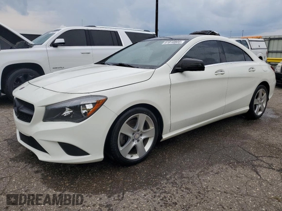 2015 Mercedes-Benz CLA 250 with VIN WDDSJ4GB0FN229669, listed as a Copart auction lot 61818805 with 82,975 mi miles and Clean title. Bid and sale history available at DreamBid. Image 1.