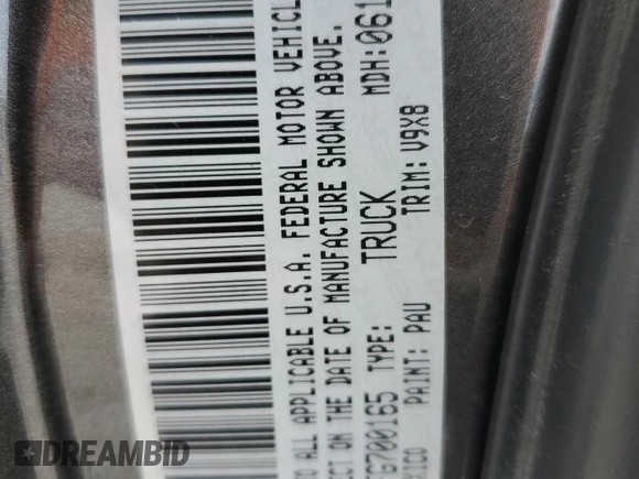 2015 Ram 1500 Tradesman with VIN 3C6RR7KT1FG700165, listed as a Copart auction lot 57486515 with 89,167 mi miles and Salvage title. Bid and sale history available at DreamBid. Image 12.