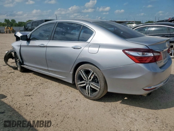 2016 Honda Accord Sport with VIN 1HGCR2F51GA052910, listed as a Copart auction lot 59615995 with 161,452 mi miles and Salvage title. Bid and sale history available at DreamBid. Image 2.