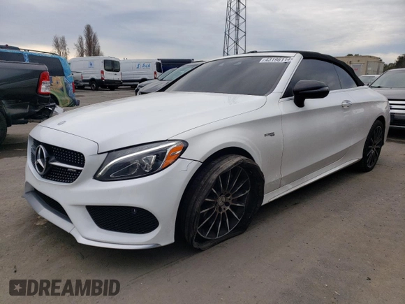 2017 Mercedes-Benz C 43 AMG z VIN WDDWK6EB5HF469679, wystawiony jako Copart lot #43196114 z przebiegiem 37 163 mil mil oraz . Historia ofert i sprzedaży dostępna na DreamBid. Obrazek 1.