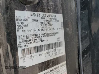 2010 Ford Expedition EL SSV with VIN 1FMJK1F55AEA99423, listed as a Copart auction lot 43145105 with 268,146 mi miles and Salvage Title. Bid and sale history available at carsss.com. Image 15.