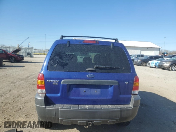 2006 Ford Escape XLT with VIN 1FMYU93136KA51162, listed as a Copart auction lot 52239385 with 227,666 mi miles and Salvage title. Bid and sale history available at DreamBid. Image 6.