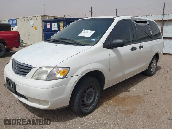 2000 Mazda MPV DX with VIN JM3LW28G2Y0127117, listed as a IAAI auction lot 41896562 with 170,574 mi miles. Bid and sale history available at carsss.com. Image 2.