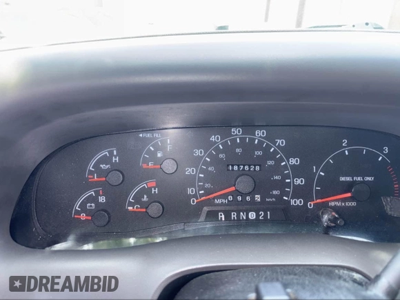 2001 Ford F-350 XL with VIN 1FTSX31F01EA22013, listed as a IAAI auction lot 42769326 with 187,628 mi miles and . Bid and sale history available at DreamBid. Image 7.