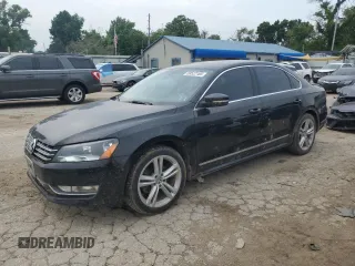2014 Volkswagen Passat SEL Premium with VIN 1VWCN7A37EC029370, listed as a Copart auction lot 59522165 with 187,375 mi miles and Clean title. Bid and sale history available at DreamBid. Image 1.