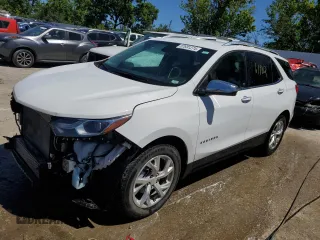 2018 Chevrolet Equinox Premier with VIN 3GNAXMEV3JS538415, listed as a Copart auction lot 57691274 with 61,902 mi miles and Salvage Title. Bid and sale history available at carsss.com. Image 1.