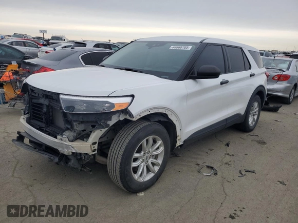 2021 Ford Explorer with VIN 1FMSK7BH8MGB17848, listed as a Copart auction lot 44960705 with 45,305 mi miles and Salvage Title. Bid and sale history available at carsss.com. Image 1.