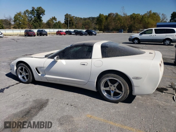 2002 Chevrolet Corvette with VIN 1G1YY22G325105745, listed as a Copart auction lot 76817784 with 130,394 mi miles and Salvage Title. Bid and sale history available at carsss.com. Image 2.