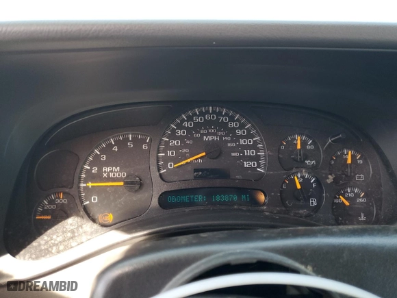 2004 Chevrolet Silverado 1500 Crew Cab LS with VIN 2GCEC13T141359277, listed as a Copart auction lot 48255445 with 183,870 mi miles and Salvage Title. Bid and sale history available at carsss.com. Image 9.