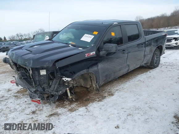 2022 Chevrolet Silverado 1500 Custom Trail Boss with VIN 3GCPDCEK2NG544078, listed as a IAAI auction lot 41412552 with 34,129 mi miles. Bid and sale history available at carsss.com. Image 16.