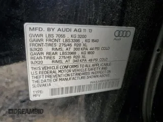 2014 Audi Q7 Premium Plus with VIN WA1LMBFE9ED010441, listed as a Copart auction lot 54121675 with 228,747 mi miles and Clean title. Bid and sale history available at DreamBid. Image 12.