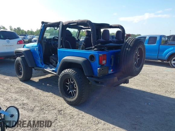 2015 Jeep Wrangler Sport z VIN 1C4AJWAG8FL550859, wystawiony jako IAAI lot #42154946 z przebiegiem 143 658 mil mil oraz . Historia ofert i sprzedaży dostępna na DreamBid. Obrazek 3.