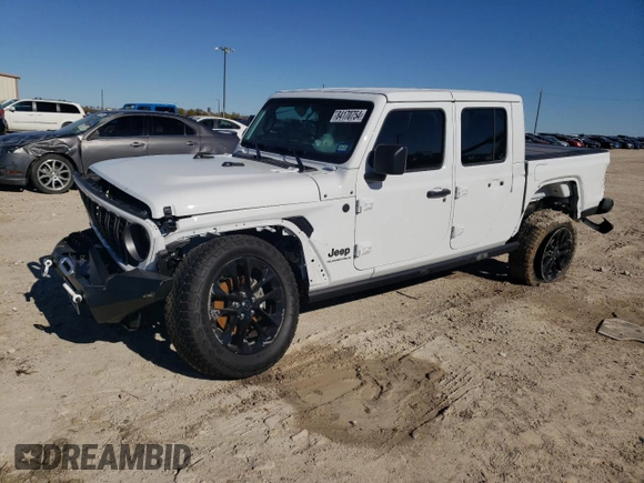 2024 Jeep Gladiator Sport z VIN 1C6HJTAG3RL132945, wystawiony jako Copart lot #84170754 z przebiegiem 3 429 mil mil oraz Szkoda całkowita • Salvage title. Historia ofert i sprzedaży dostępna na DreamBid. Obrazek 1.