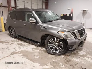 2020 Nissan Armada SL with VIN JN8AY2NC4L9619782, listed as a IAAI auction lot 41554399 with 137,306 mi miles. Bid and sale history available at carsss.com. Image 1.