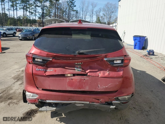 2020 Kia Sportage LX with VIN KNDPM3AC1L7817602, listed as a Copart auction lot 43378725 with 61,077 mi miles and Salvage Title. Bid and sale history available at carsss.com. Image 6.
