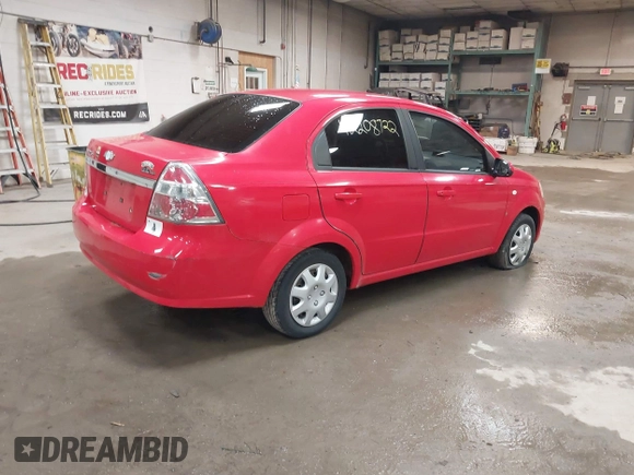 2008 Chevrolet Aveo LS with VIN KL1TD56618B041867, listed as a IAAI auction lot 42208722 with 133,667 mi miles and . Bid and sale history available at DreamBid. Image 4.