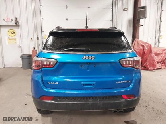 2020 Jeep Compass Limited with VIN 3C4NJDCB4LT159117, listed as a IAAI auction lot 41428741 with 59,337 mi miles. Bid and sale history available at carsss.com. Image 16.