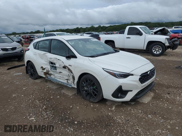 2024 Subaru Impreza RS with VIN JF1GUHHC0R8350698, listed as a Copart auction lot 69672104 with 1,805 mi miles and Salvage Title. Bid and sale history available at carsss.com. Image 4.