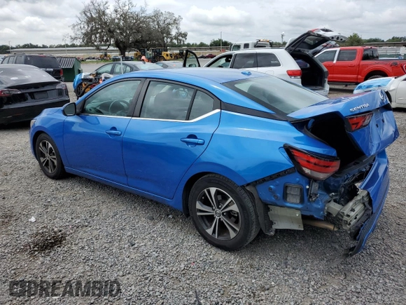 2021 Nissan Sentra SV with VIN 3N1AB8CV0MY216370, listed as a Copart auction lot 62874555 with 97,230 mi miles and Non repairable. Bid and sale history available at DreamBid. Image 2.