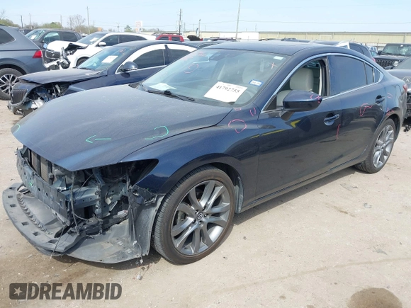 2016 Mazda 6 i Grand Touring with VIN JM1GJ1W59G1439075, listed as a IAAI auction lot 41792755 with 99,215 mi miles and . Bid and sale history available at DreamBid. Image 17.