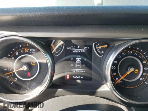 2020 Jeep Wrangler Unlimited Sport with VIN 1C4HJXDG6LW201614, listed as a Copart auction lot 51756345 with 56,346 mi miles and Salvage title. Bid and sale history available at DreamBid. Image 9.