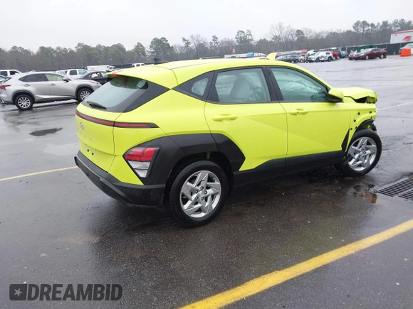 2024 Hyundai Kona SE with VIN KM8HA3AB2RU047730, listed as a IAAI auction lot 41405548 with 8,380 mi miles. Bid and sale history available at carsss.com. Image 4.