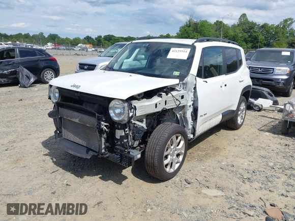 2018 Jeep Renegade Latitude with VIN ZACCJBBB8JPJ05253, listed as a IAAI auction lot 42129514 with 98,850 mi miles and . Bid and sale history available at DreamBid. Image 2.