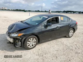 2012 Honda Civic LX z VIN 2HGFB2F51CH312882, wystawiony jako Copart lot #57679135 z przebiegiem 54 680 mil mil oraz Szkoda całkowita • Salvage title. Historia ofert i sprzedaży dostępna na DreamBid. Obrazek 1.