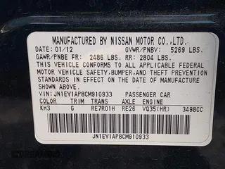 2012 Infiniti M Hybrid with VIN JN1EY1AP8CM910933, listed as a IAAI auction lot 42682477 with 157,048 mi miles and . Bid and sale history available at DreamBid. Image 9.