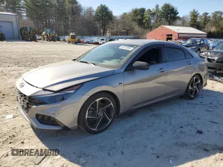 2023 Hyundai Elantra N Line z VIN KMHLR4AF3PU431086, wystawiony jako Copart lot #60875675 z przebiegiem 55 798 mil mil oraz Nie do naprawy • Non repairable. Historia ofert i sprzedaży dostępna na DreamBid. Obrazek 1.