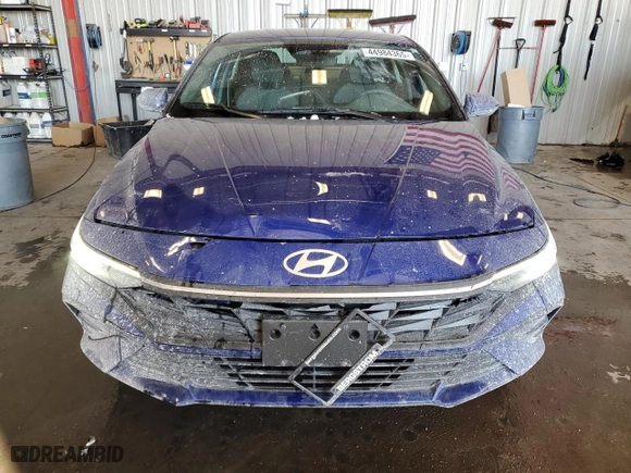 2024 Hyundai Elantra Hybrid Blue with VIN KMHLM4DJXRU109756, listed as a Copart auction lot 44984365 with 6,418 mi miles and Non Repairable. Bid and sale history available at carsss.com. Image 5.