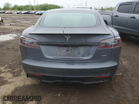 2022 Tesla Model S Plaid with VIN 5YJSA1E63NF460223, listed as a Copart auction lot 56127155 with 50,419 mi miles and Clean title. Bid and sale history available at DreamBid. Image 6.