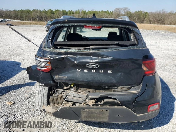 2021 Hyundai Venue SEL with VIN KMHRC8A32MU126490, listed as a Copart auction lot 48974615 with 48,857 mi miles and Salvage title. Bid and sale history available at DreamBid. Image 6.