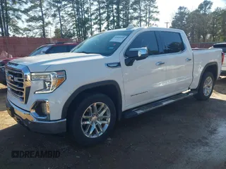 2022 GMC Sierra 1500 Limited SLT with VIN 3GTP8DEDXNG195361, listed as a IAAI auction lot 41454520 with 56,604 mi miles. Bid and sale history available at carsss.com. Image 2.