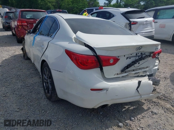 2015 Infiniti Q50 Premium with VIN JN1BV7AP1FM355889, listed as a IAAI auction lot 42212761 with 89,516 mi miles and . Bid and sale history available at DreamBid. Image 3.