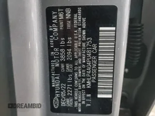 2023 Hyundai Elantra Limited z VIN KMHLP4AG4PU481753, wystawiony jako Copart lot #52979285 z przebiegiem 34 704 mil mil oraz Szkoda całkowita • Salvage title. Historia ofert i sprzedaży dostępna na DreamBid. Obrazek 12.